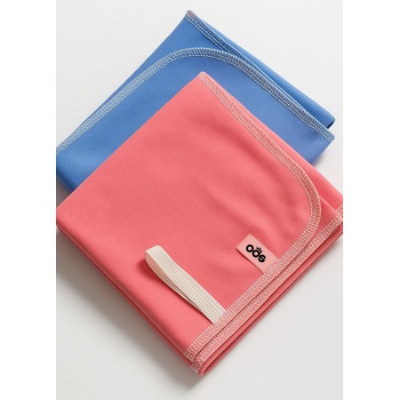 291 Комплект 2 шт рушників з мікрофібри пляжні Блакитний / Рожевий ODS